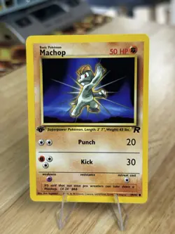 Pokemon TCG Machop Team Rocket 59/82 Regular 1st Edition Common Card - Image 1