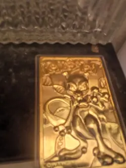 Pokemon 23K Gold Plated Mewtwo Trading Card 1999 still in plastic card holder ex - Image 2