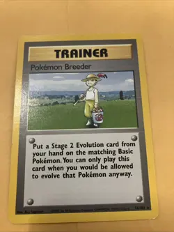 Pokemon Breeder 076/102 Base Set Regular Pokemon TCG Trainer Card Lp/mp - Image 1