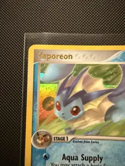 Vaporeon 19/115 Reverse Holo Stamped Rare Pokemon Card Ex Unseen Forces 2005 - Image 3