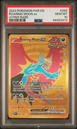 PSA 10 Gem Mint Roaring Moon EX #262 2023 Paradox Rift Pokemon Trading Card - Image 1