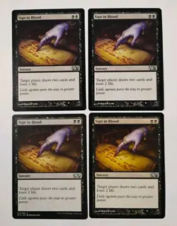 4x Sign in Blood MTG, Magic 2013 (M13), LP - Image 1