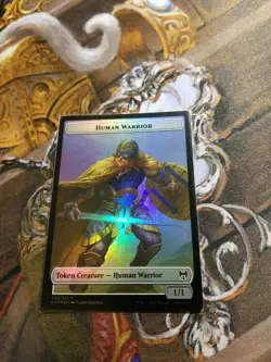 Bear / Human Warrior Token Foil MTG Kaldheim - Pack Fresh - - Image 2