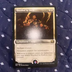 Shielded By Faith Rare Regular MTG Signature Spellbook: Gideon #5 NM - Image 1