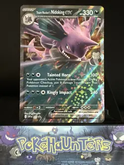 Pokemon Card Team Rocket’s Nidoking ex SVP 217 Black Star Promo Double Rare NM - Image 1
