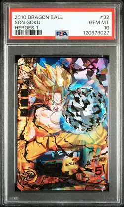 Dragon Ball Heroes H1-32 Son Goku PSA10 Trading Card Collectible - Image 1