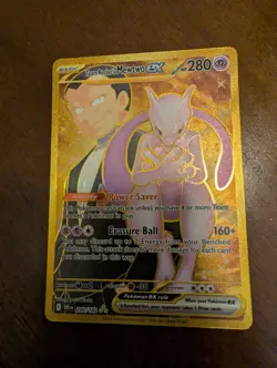 Pokemon TCG Mewtwo EX Team Rockets Hyper Rare Card 240/182 Destined Rivals - Image 1