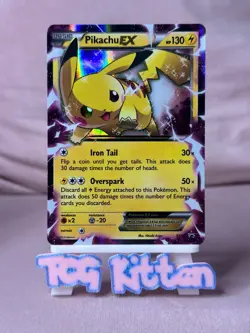 Pikachu EX XY84 Card 'B' Black Star Promos XY Holo Promo LP TCGKITTEN - Image 1