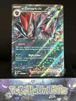 Pokemon Card N’s Zoroark Ex 098/159 Journey Together Double Rare NM - Image 1