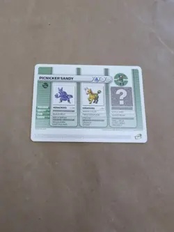 Pokemon Gameboy Advance Ruby Sapphire Picnicker Sandy E Reader Card - Image 1