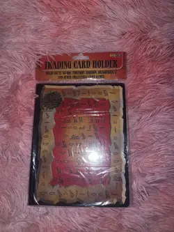 New Yugioh Trading Card Binder Toysite (Holds 80 Cards) Red, Black, and Beige - Image 1