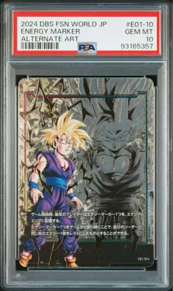 Energy Marker 01 Son Gohan Parallel Promo E01 10 Fusion World PSA10 Card - Image 1