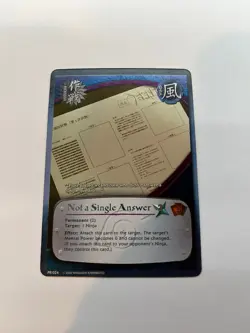 Naruto CCG FOIL Not a Single Answer PR024 near mint condition card - Image 1