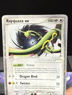 Pokemon Card Rayquaza ex 039 EX Black Star Promo Nintendo Holo Played - Image 2