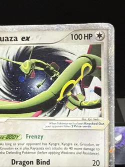 Pokemon Card Rayquaza ex 039 EX Black Star Promo Nintendo Holo Played - Image 4