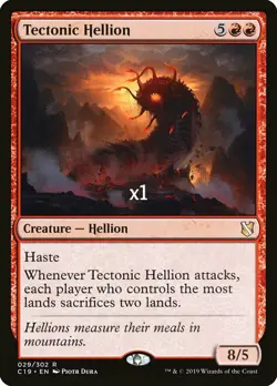MTG Commander 2019 C19 Tectonic Hellion MINT - Image 1