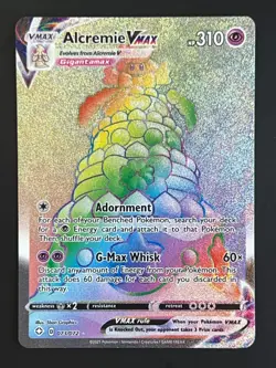 Alcremie VMAX 073/072 - Shining Fates - Full Art Rainbow Pokemon Card - NM - Image 1