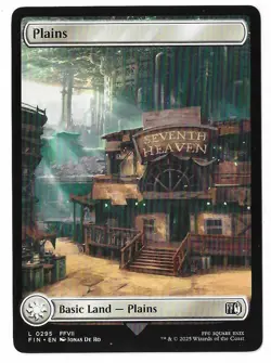 MTG Plains Full Art Final Fantasy (FIN) Basic Land Magic Card #0295 Unplayed - Image 1
