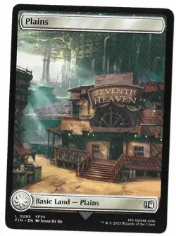 MTG Plains Full Art Final Fantasy (FIN) Basic Land Magic Card #0295 Unplayed - Image 3