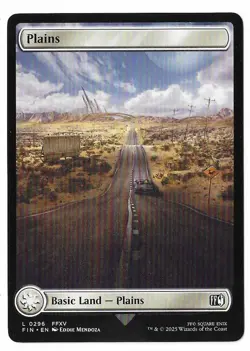 MTG Plains Full Art Final Fantasy (FIN) Basic Land Magic Card #0296 Unplayed - Image 3