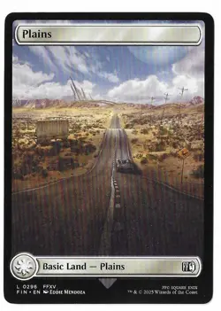 MTG Plains Full Art Final Fantasy (FIN) Basic Land Magic Card #0296 Unplayed - Image 5