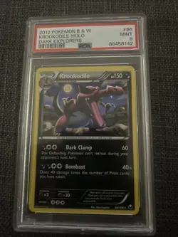 PSA 9 Pokemon TCG Krookodile Dark Explorers Rare Holo Card 66/108 - Image 1