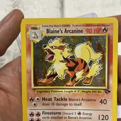 Blaine's Arcanine Holo Rare Gym Challenge 2000 Pokemon Card TCG 1/132 LP/NM TCG - Image 3
