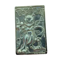 Vintage 1999 Burger King Pokemon 23K Gold Plated Mewtwo Trading Card - Image 1