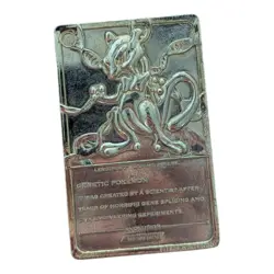 Vintage 1999 Burger King Pokemon 23K Gold Plated Mewtwo Trading Card - Image 2
