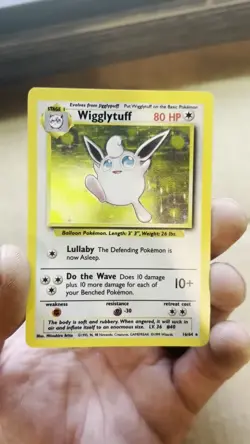 Pokemon ERROR WIGGLYTUFF Card JUNGLE Set 16/64 HOLO RARE Error/Misprint - Image 2