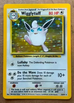 Pokemon ERROR WIGGLYTUFF Card JUNGLE Set 16/64 HOLO RARE Error/Misprint - Image 3