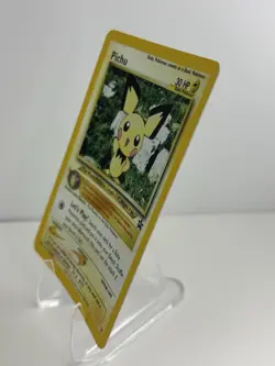 2001 Pokemon Black Star Promo #35 Pichu reverse foil holo Pokemon league LP/NM - Image 3