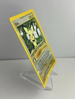 2001 Pokemon Black Star Promo #35 Pichu reverse foil holo Pokemon league LP/NM - Image 4