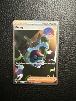 Pokemon TCG Penny Paldean Fates Trainer Holo Card 239/091 - Image 1