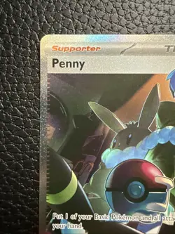 Pokemon TCG Penny Paldean Fates Trainer Holo Card 239/091 - Image 2