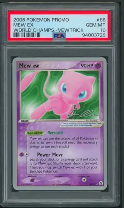 Pokemon World Championships Mew EX 88/92 Mewtrick PSA 10 - Image 1