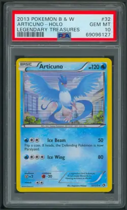 Pokemon Black And White Legendary Treasures Articuno Holo 32/113 PSA 10 POP 21 - Image 1
