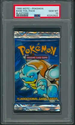 Pokemon 1999 Base Set Blastoise Booster Pack PSA 10 - Image 1