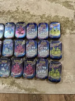 Pokemon TCG Scarlet & Violet Paldean Fates Mini Tins Lot Of 10 Sealed New - Image 2