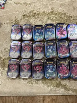Pokemon TCG Scarlet & Violet Paldean Fates Mini Tins Lot Of 10 Sealed New - Image 3