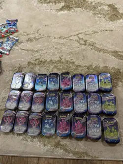 Pokemon TCG Scarlet & Violet Paldean Fates Mini Tins Lot Of 10 Sealed New - Image 4