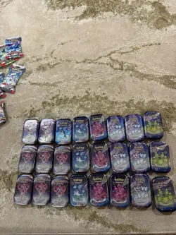 Pokemon TCG Scarlet & Violet Paldean Fates Mini Tins Lot Of 10 Sealed New - Image 5