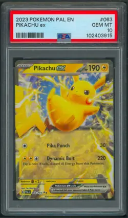 Pokemon SV Paldea Evolved Pikachu ex 63/193 PSA 10 - Image 1