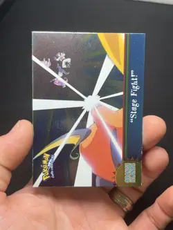 2000 Topps Pokemon TV #OR7 "Stage Fight!" Foil Series 3 Orange Islands - Image 1