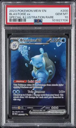 2023 POKEMON MEW EN-151 SPECIAL ILLUSTRATION RARE #200 BLASTOISE EX PSA 10 - Image 1