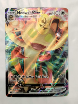 Meowth VMAX SWSH005 Pokemon TCG Sword & Shield Promos Black Star Promo Holo [NM] - Image 1