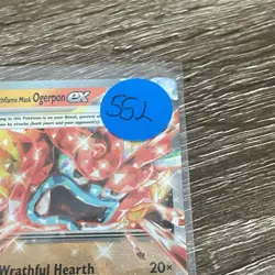 Pokemon TCG Hearthflame Mask Ogerpon ex Holo Double Rare 040/167 NM+ - Image 3