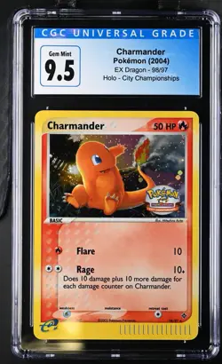 Charmander 98/97 CGC 9 2004 City Championships STAMPED Holo Rare Pokemon CGC 9.5 - Image 1
