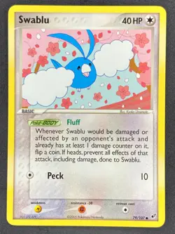 Pokemon Swablu 79/107 DX EX Deoxys LP/NM - Image 1