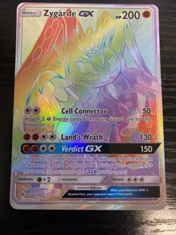 Pokemon Zygarde GX 136/131 Rainbow Secret Rare Forbidden Light - Image 1